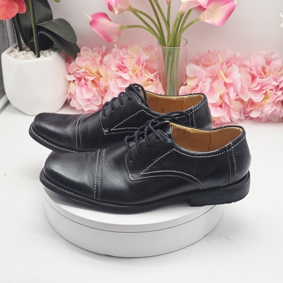 Sandro Moscoloni Black Cap Toe Derby Oxfords Men\'s Shoes Sz: 10.5 main image 9